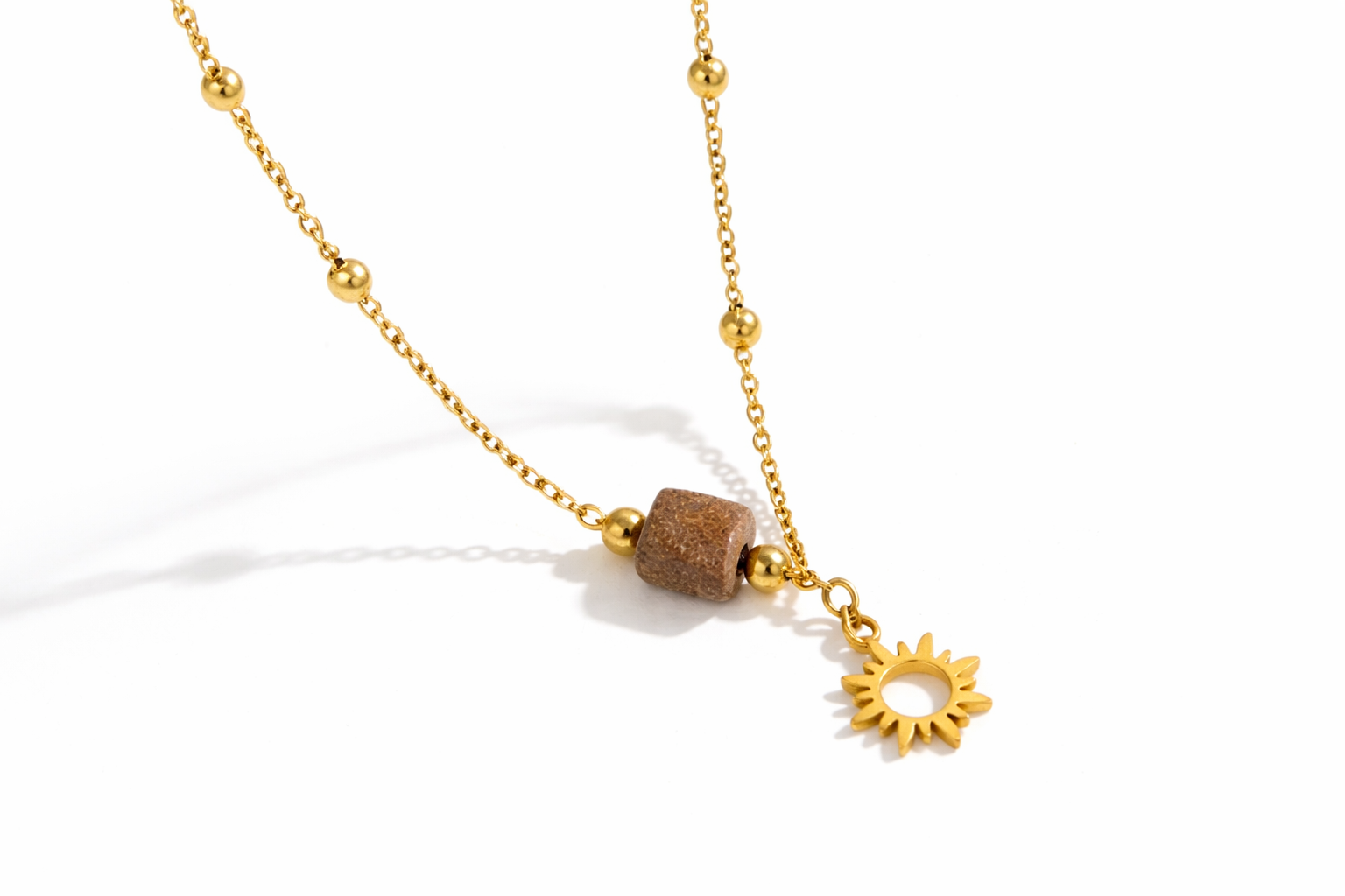 Collier Soléa – Acier Inoxydable Doré