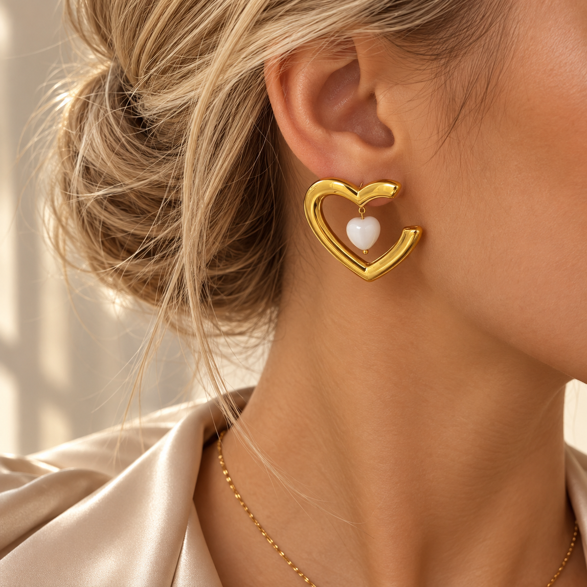 Vœu / Stainless steel earrings