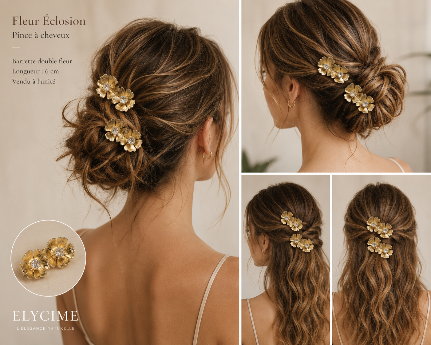 Pince à cheveux Floraison
