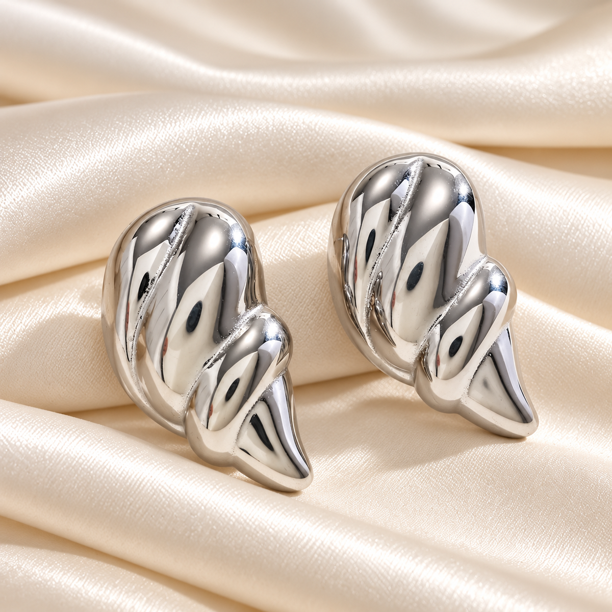 Ondée – Boucles d’oreilles en acier inoxydable