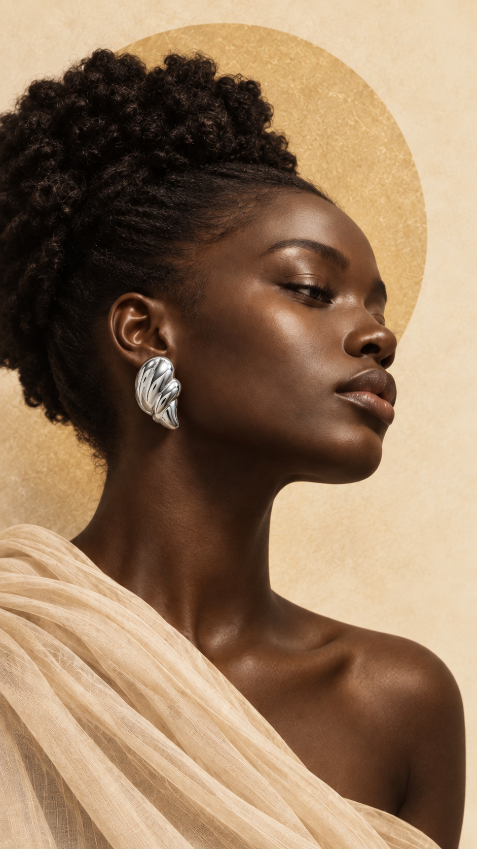 Ondée – Boucles d’oreilles en acier inoxydable