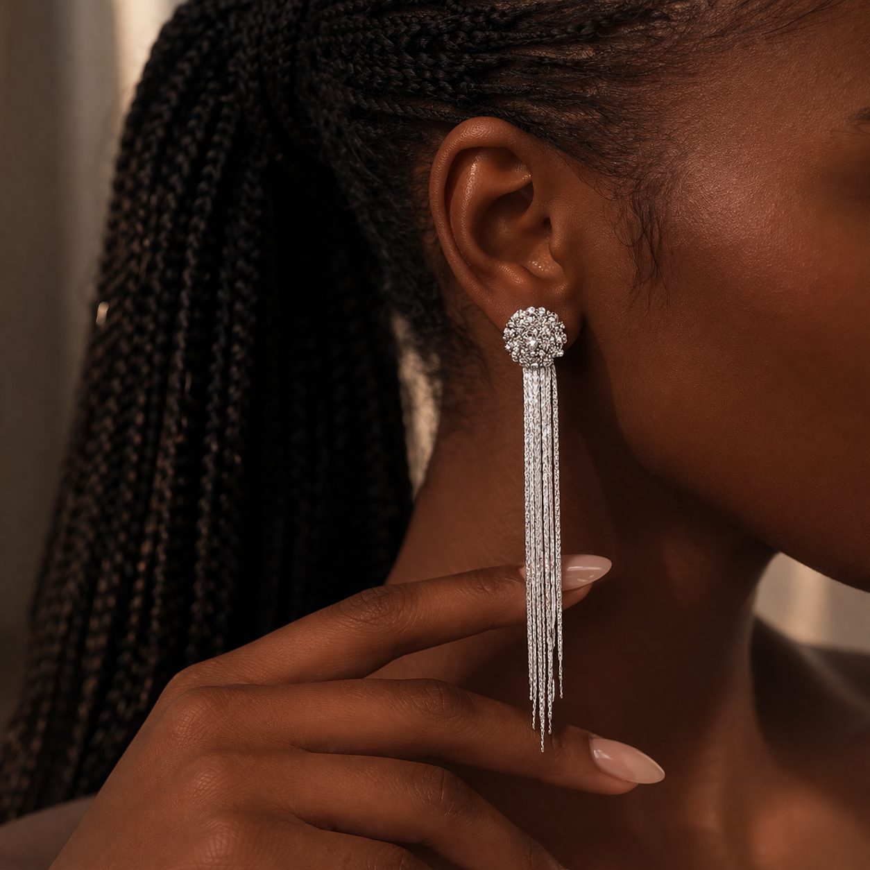 Boucles d'oreilles Cascade Lumière