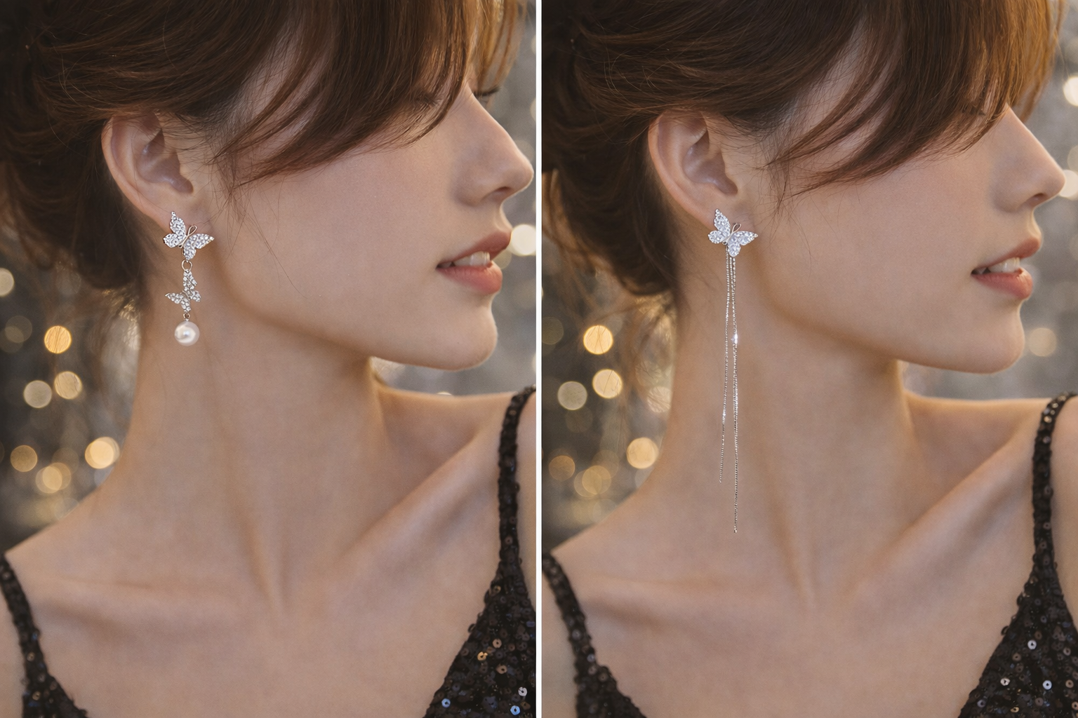 Boucles d'oreilles Papillon Lumière