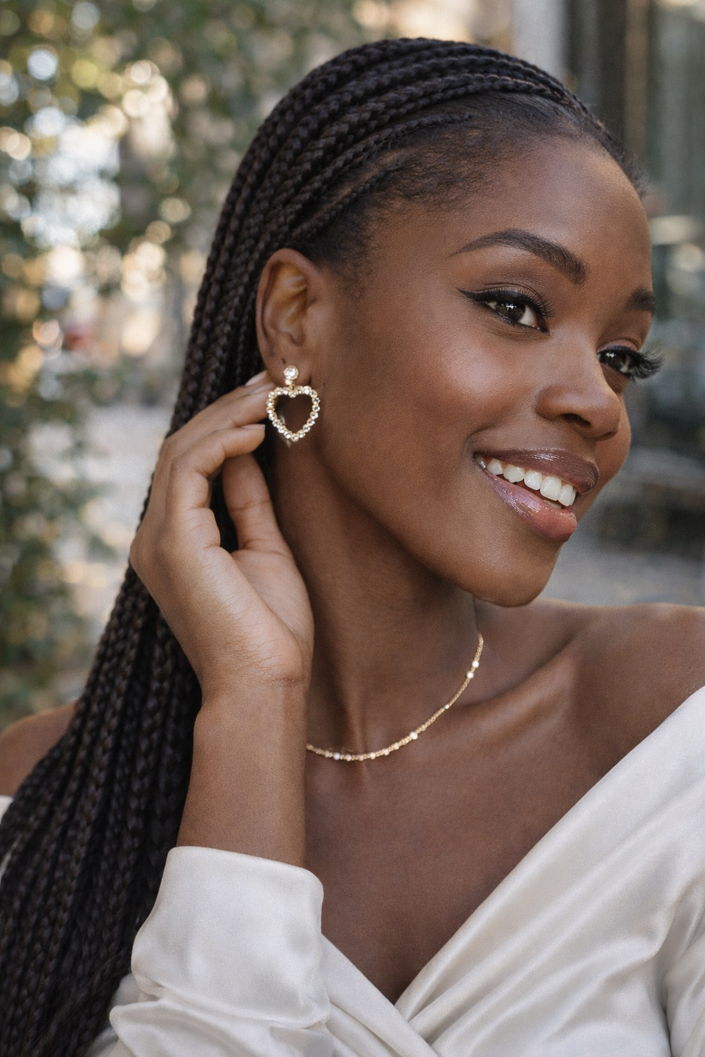 Boucles d'oreilles Cœur Zircon