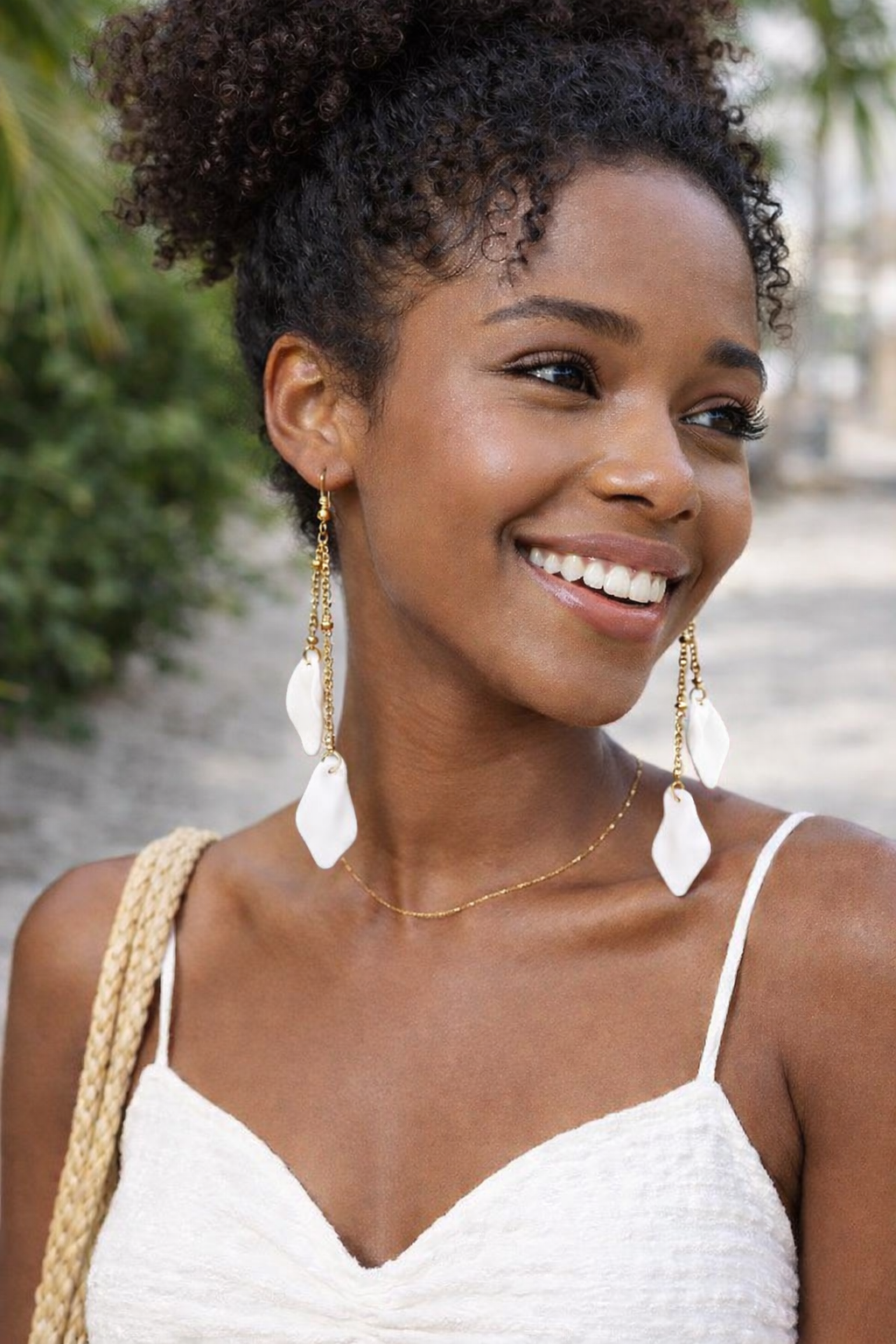 Boucles d’oreilles colorées pétales