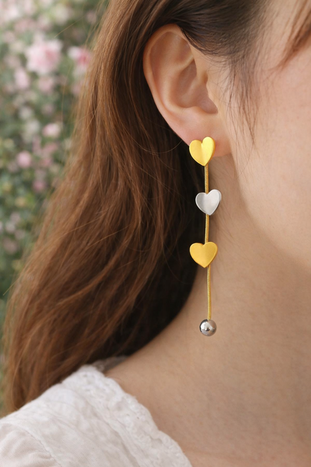 Boucles d'oreilles Ligne de Cœur