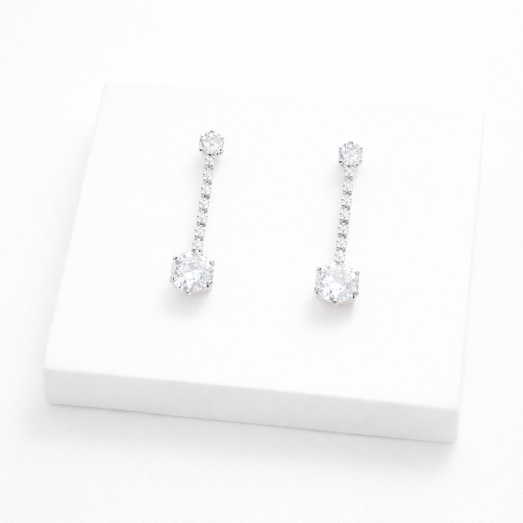 Boucles Goutte Éclat – zircons lumineux