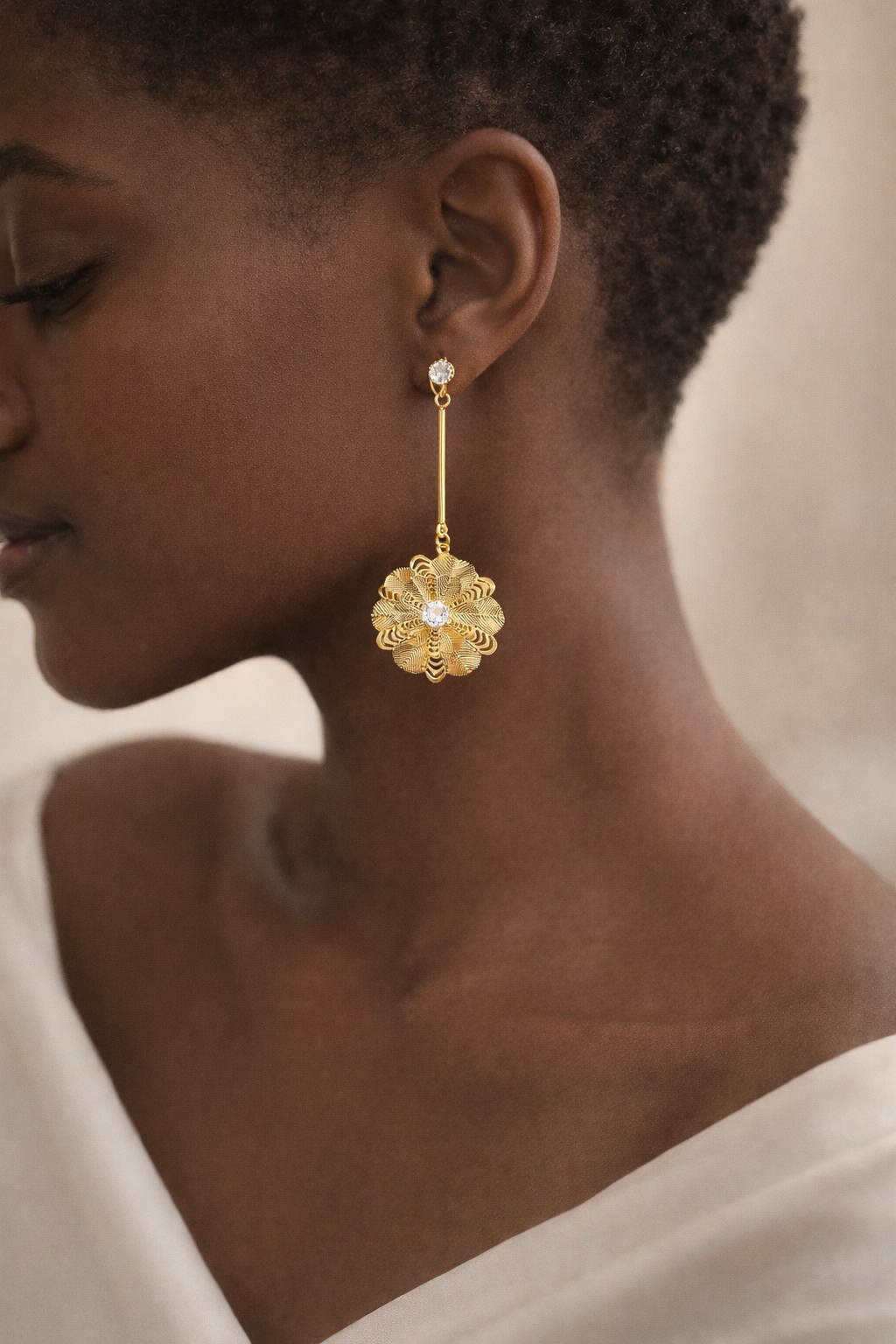 Boucles d'oreilles  Florale