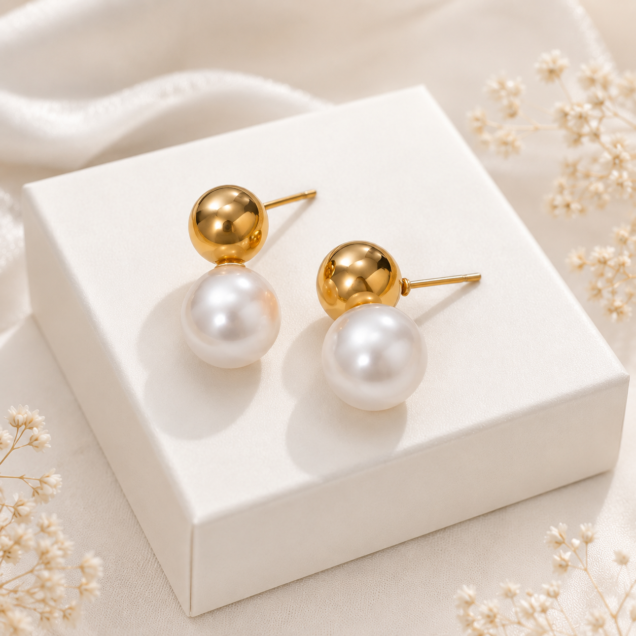 Boucle d'oreilles Épure Perle