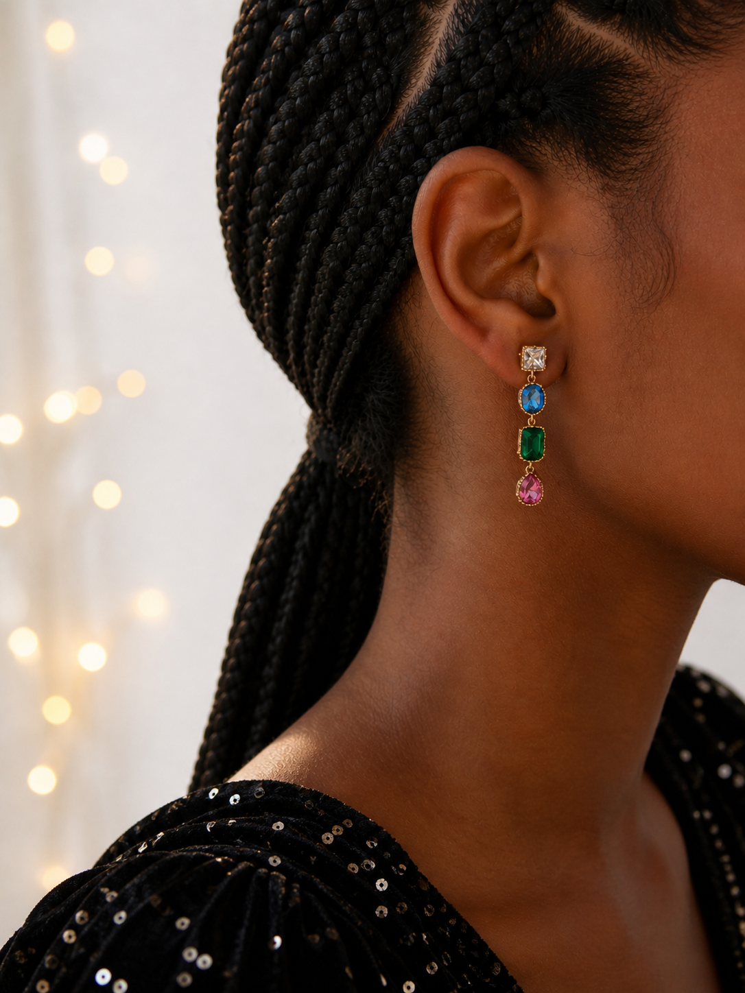 Boucles d’Oreilles Eclat multicolore