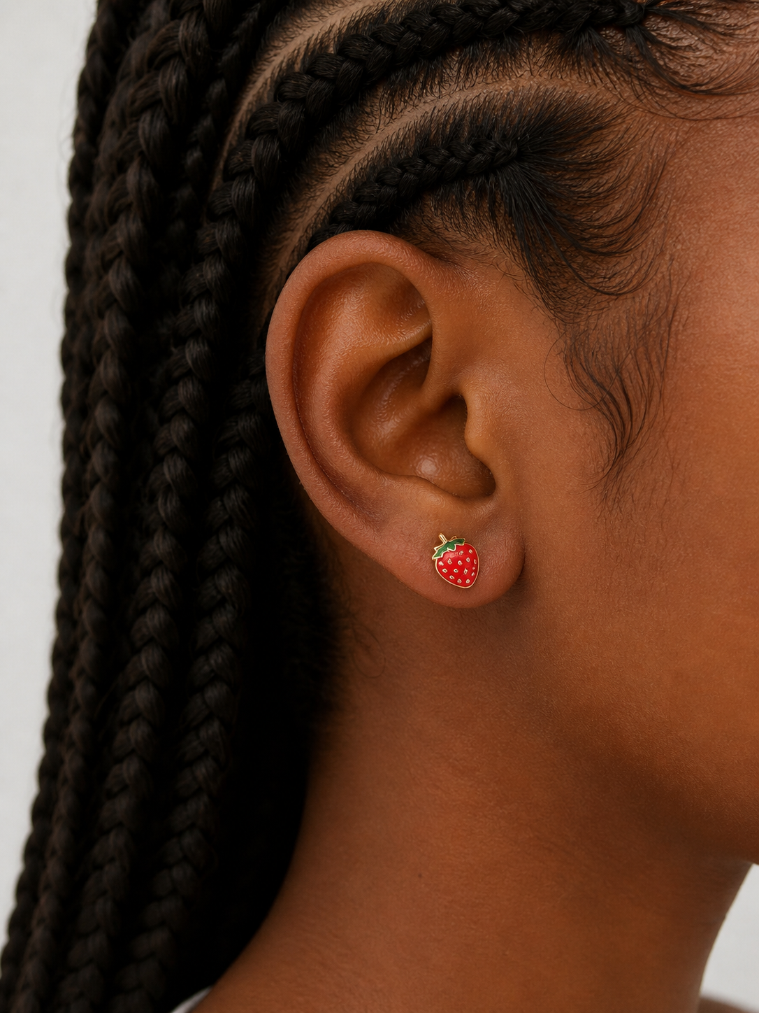 Boucles d’oreilles Fraise Dorée