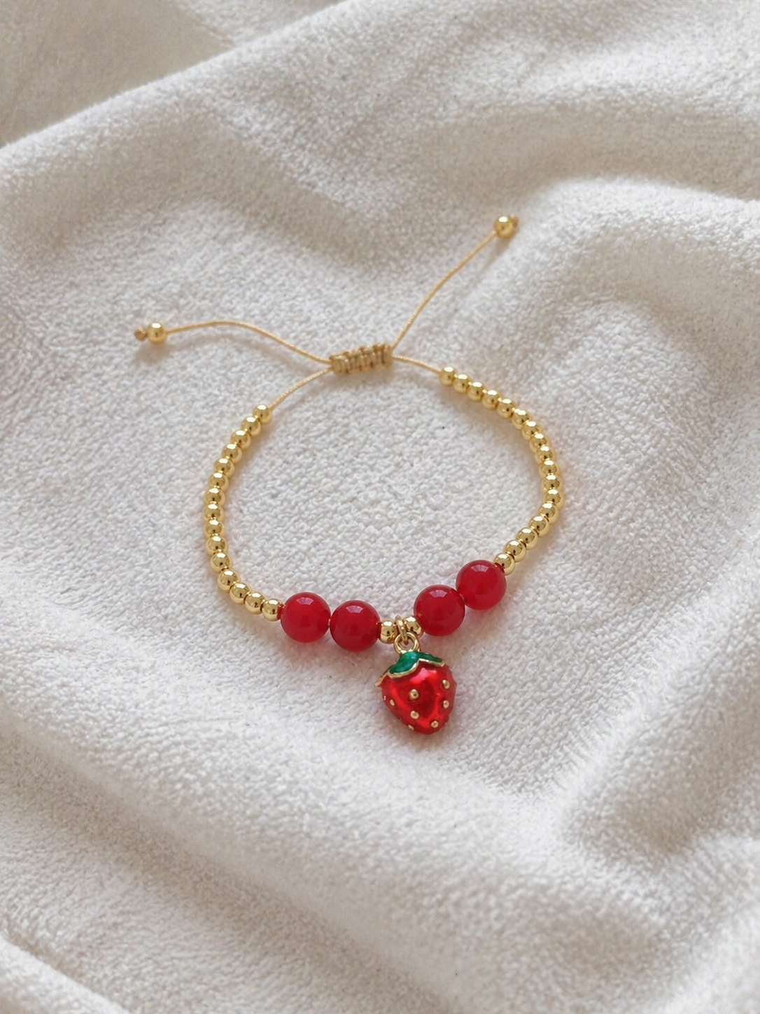 Bracelet Fraise Doré
