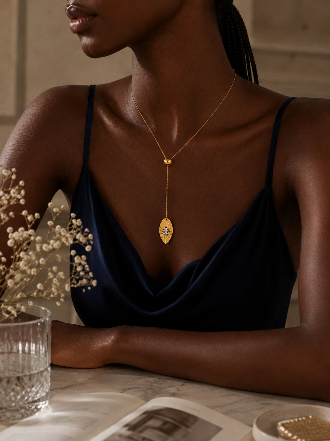 Collier Feuille Dorée