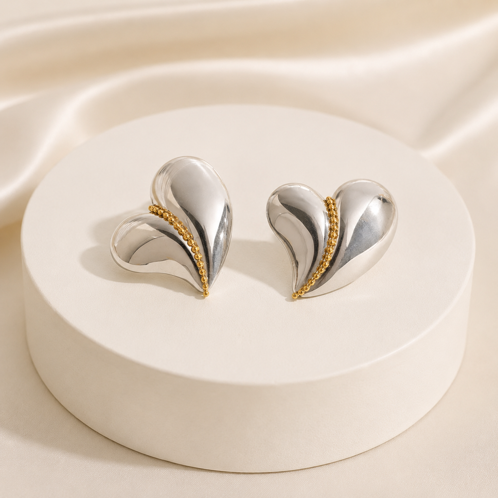 Boucles d’oreilles Cœur Fil d’Or