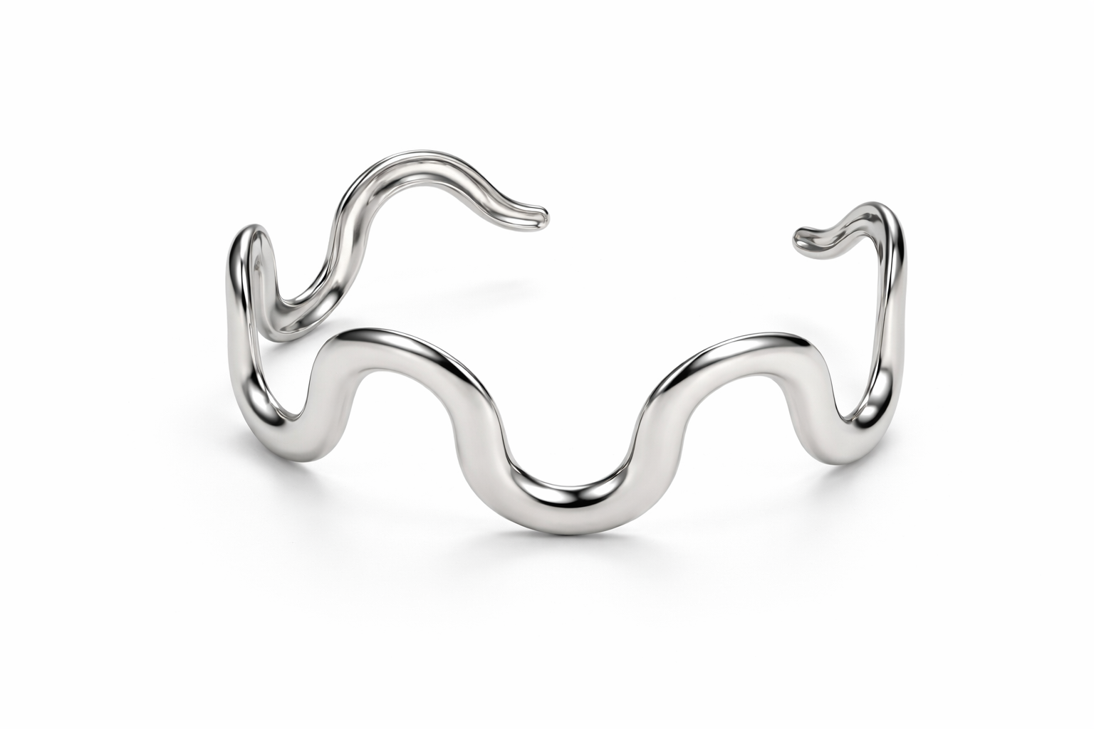 Bracelets ondulés en acier inoxydable – Élégance fluide