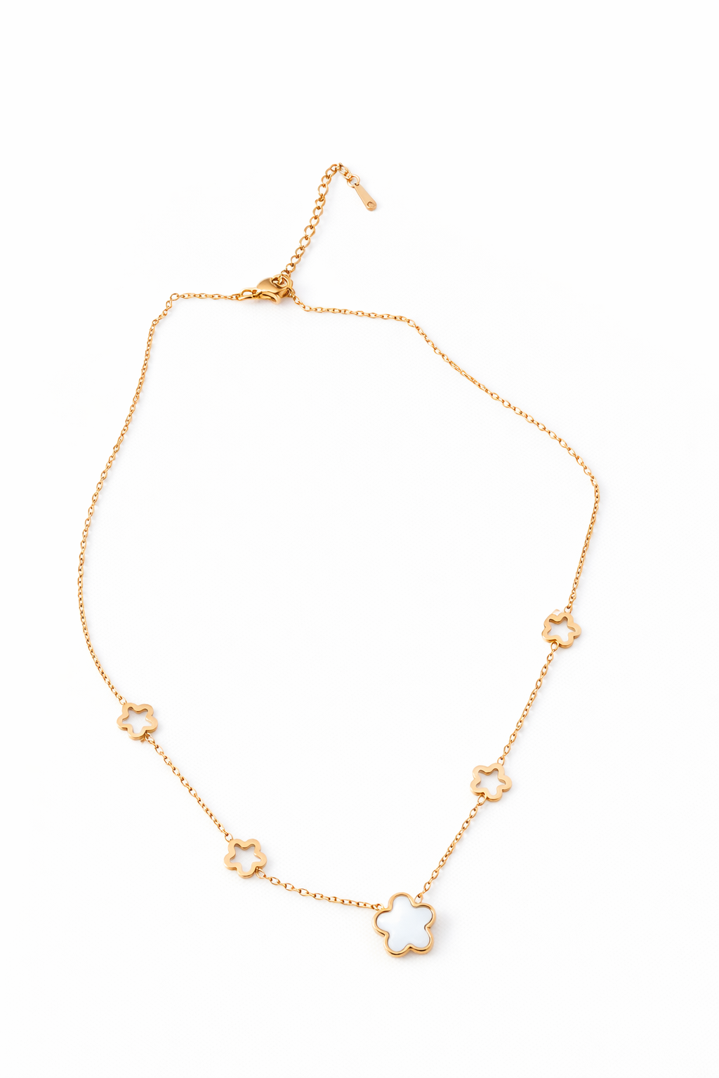 Collier Trèfle de Grâce – Nacre & Doré