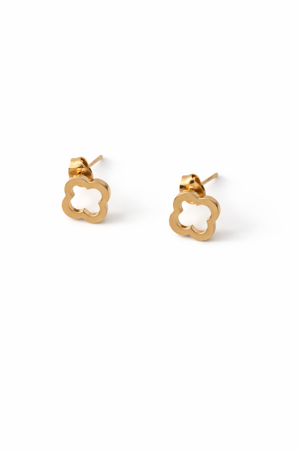 Boucles d’oreilles trèfle doré