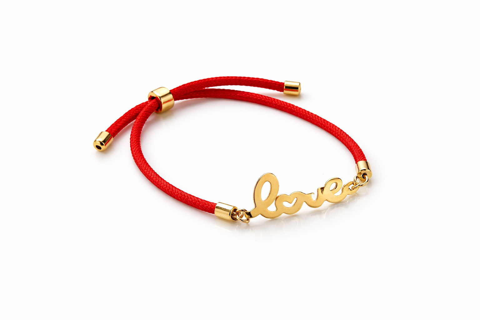 Bracelet cordon rouge love