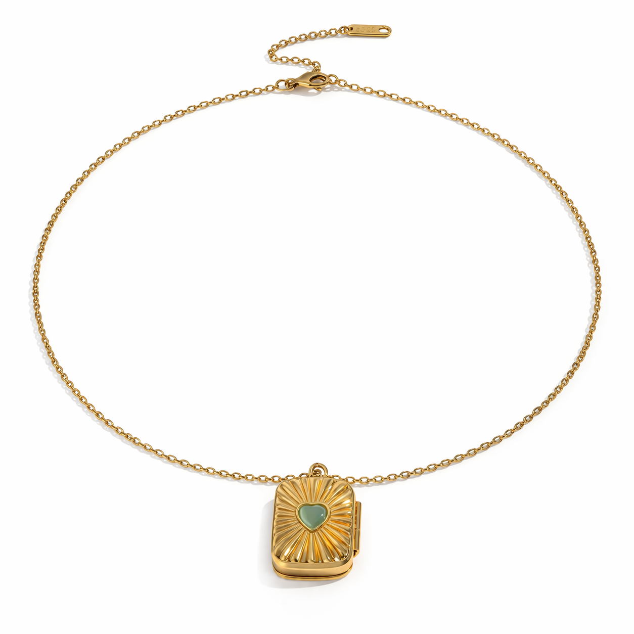 Collier médaillon cœur ouvrant doré