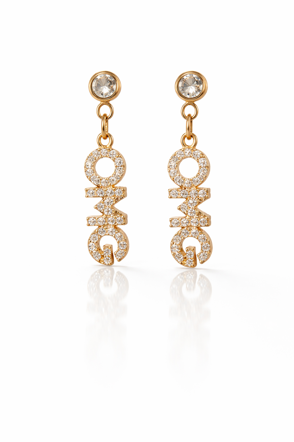 Boucles d’Oreilles OMG — Éclat Doré