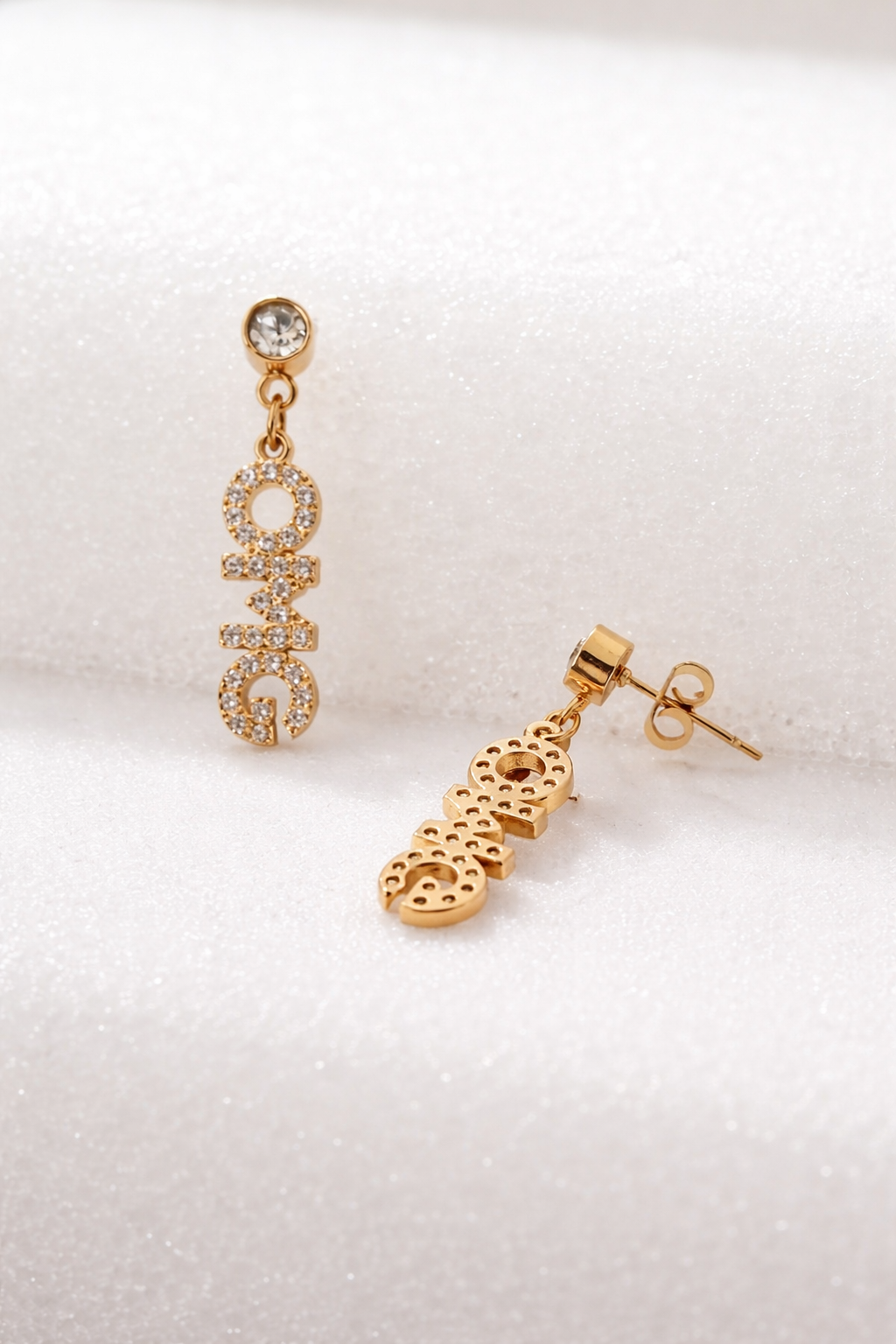 Boucles d’Oreilles OMG — Éclat Doré