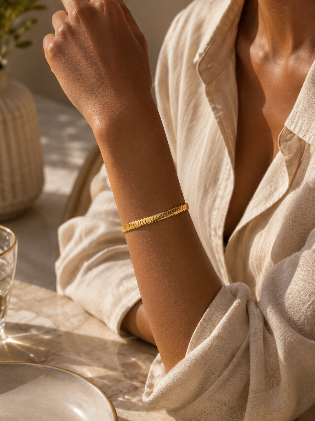 Bracelet Écailles Dorées