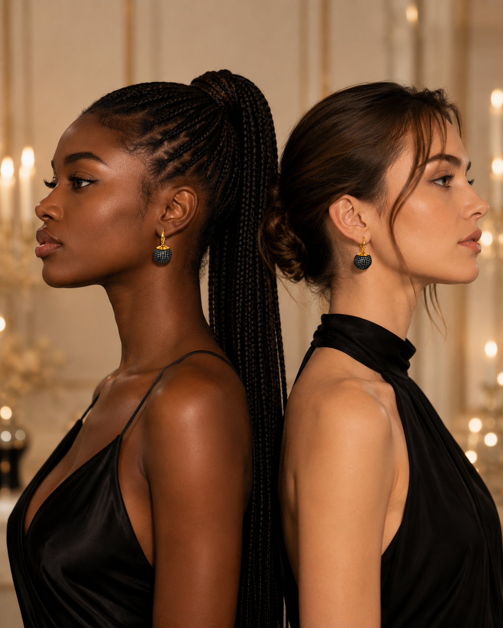 Boucles d'oreilles Sphère Nocturne