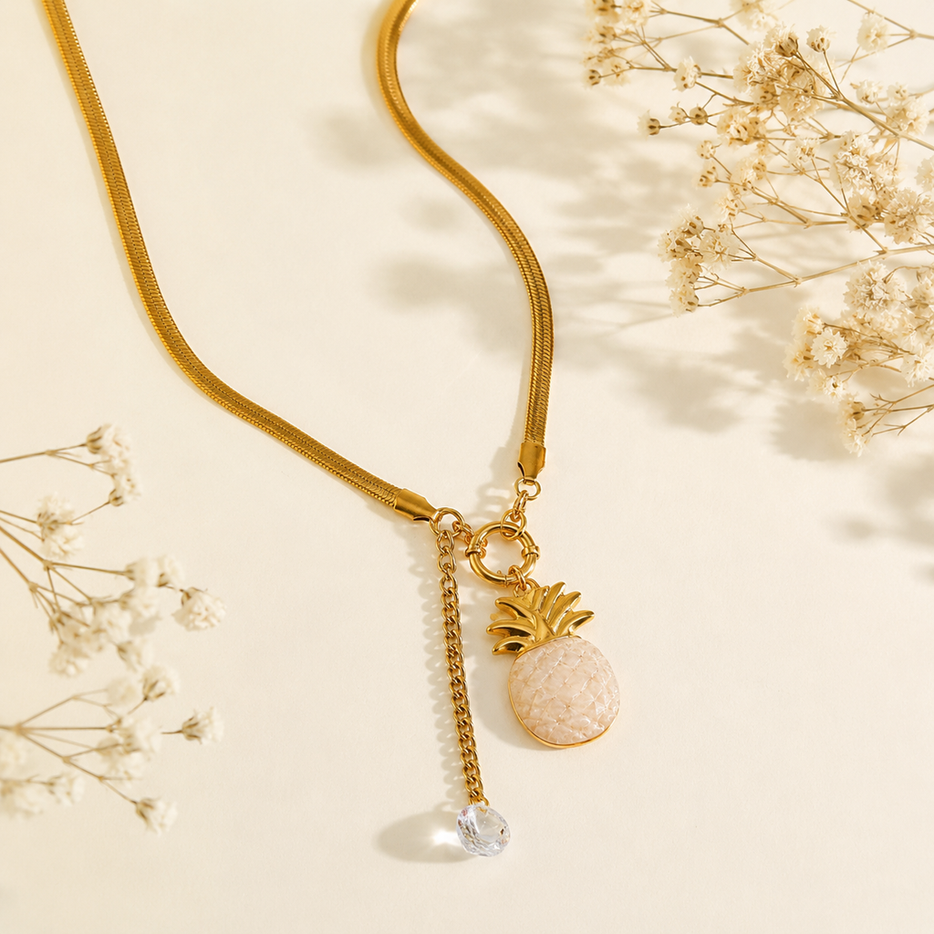 Collier Ananas Doré