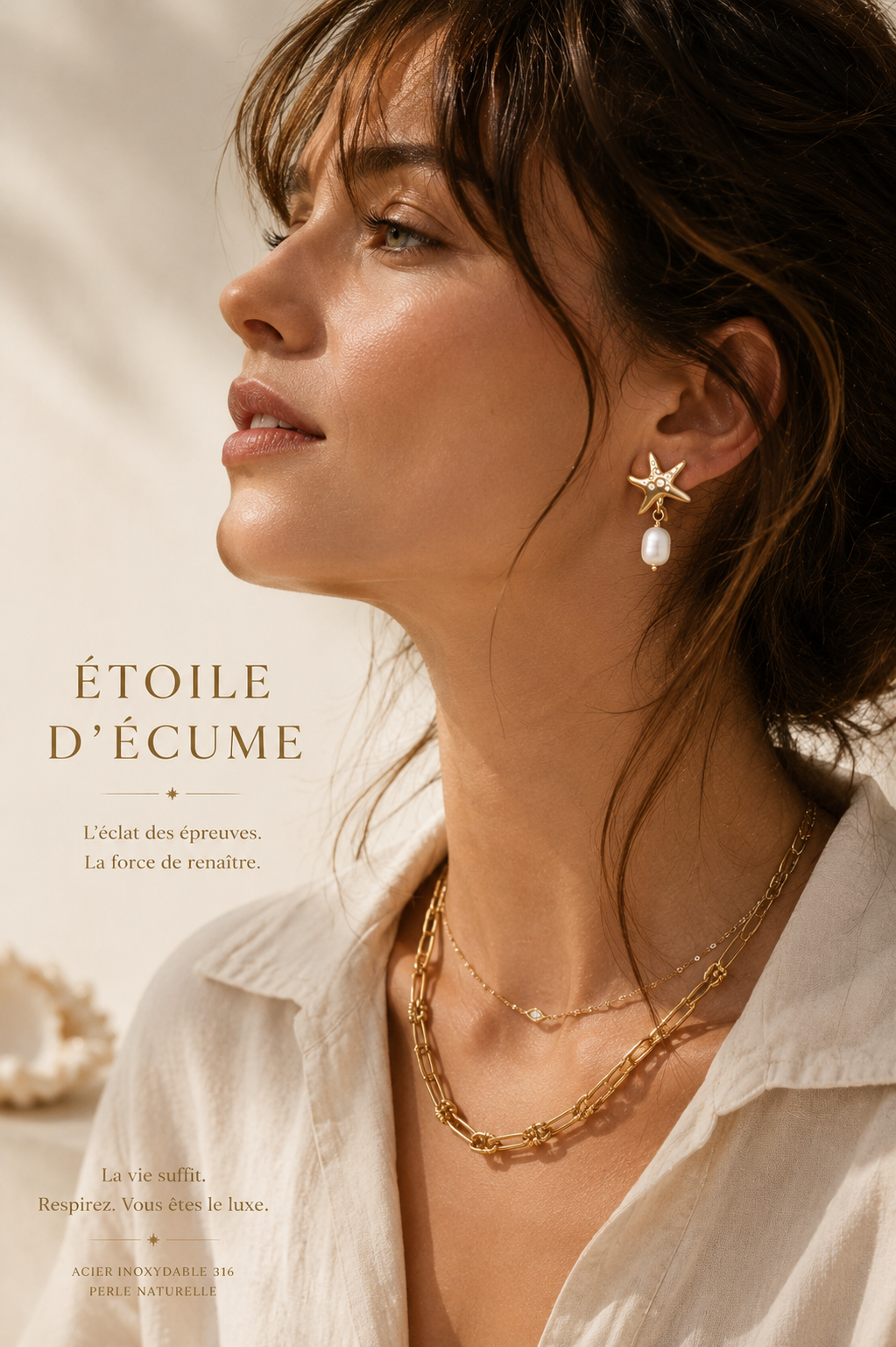 Boucles d'oreilles Étoile d'Écume
