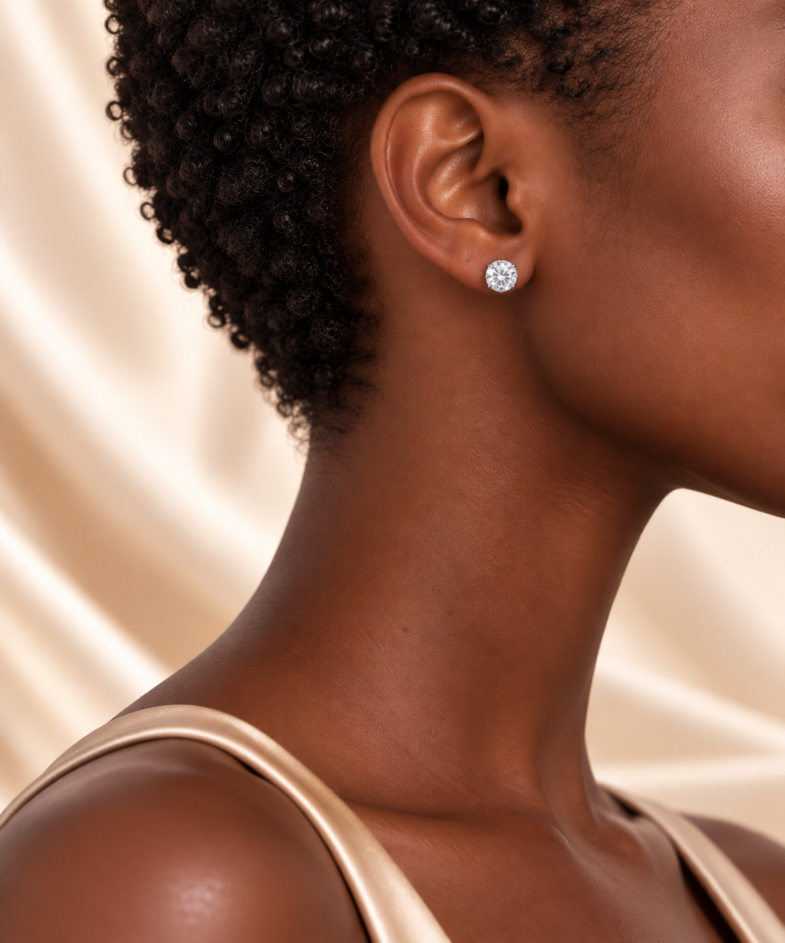 Sparkling Zircon Stud Earrings