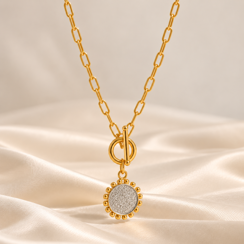 Médaillon / Collier en acier inoxydable