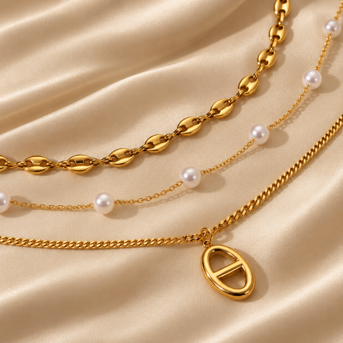 Trio / Stainless steel necklace