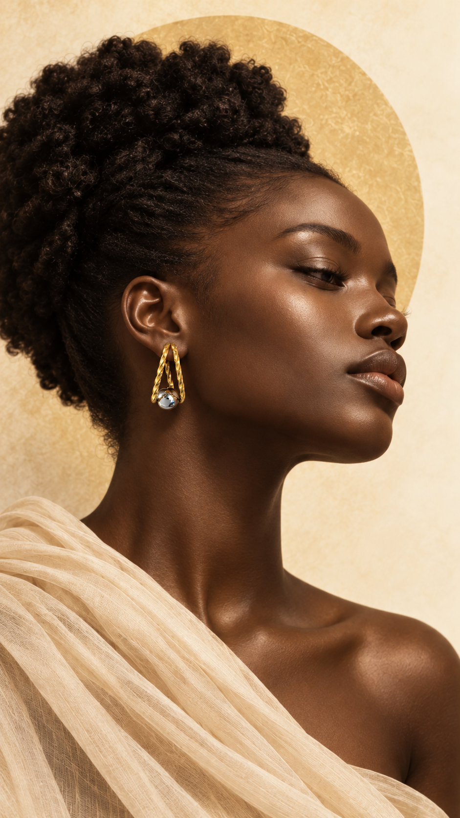 Orbite / Boucles d’oreilles en acier inoxydable