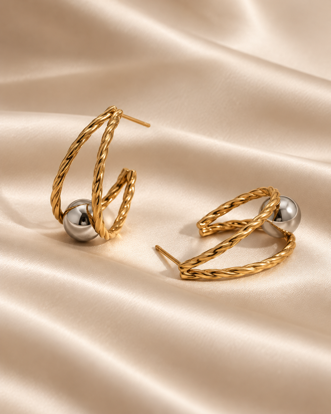 Orbite / Boucles d’oreilles en acier inoxydable
