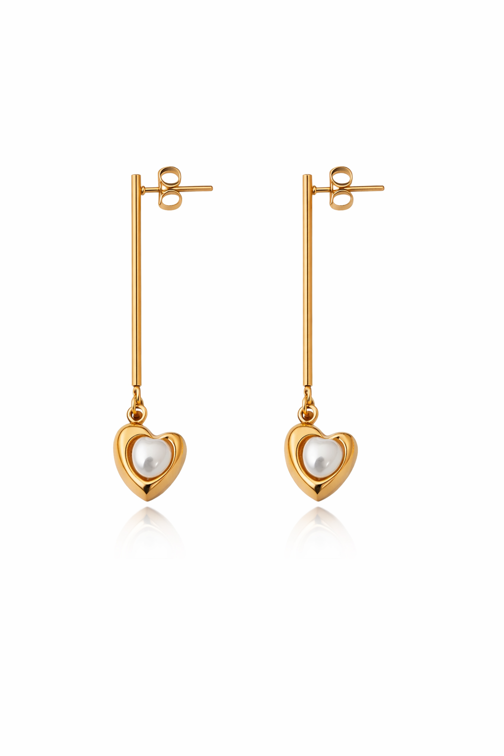 Boucles Élégance Cœur Perlé