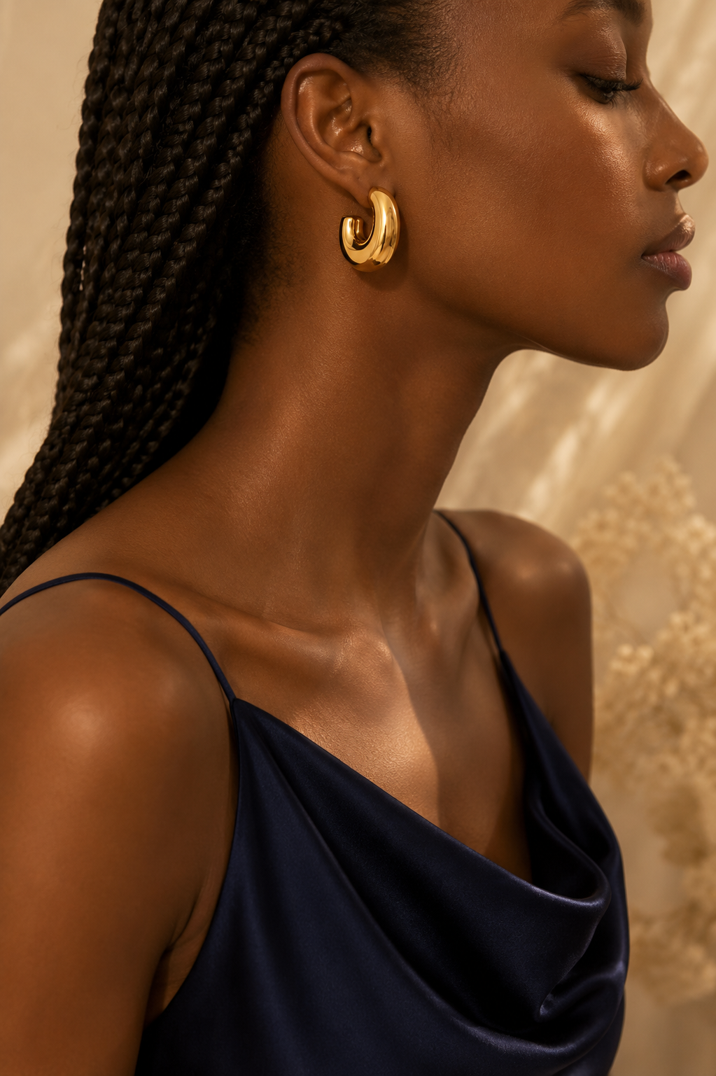 Boucles d'oreilles Sculptura Dorée