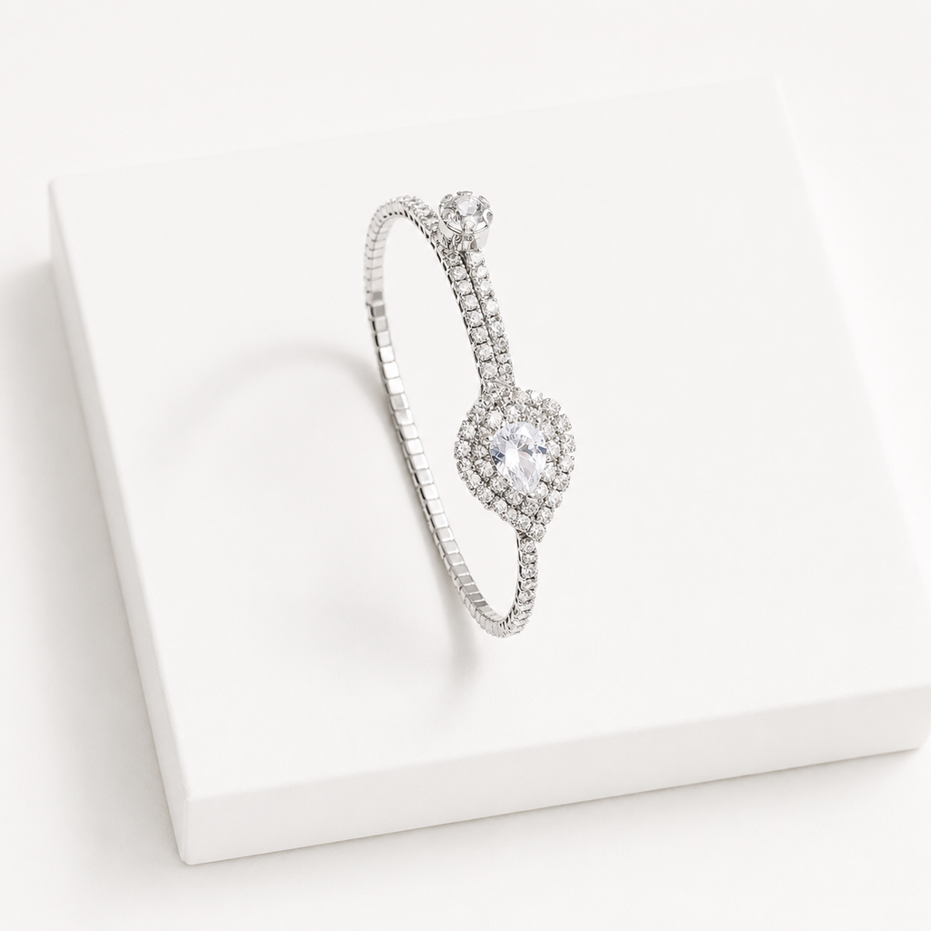 Bracelet Goutte Royale Argentée