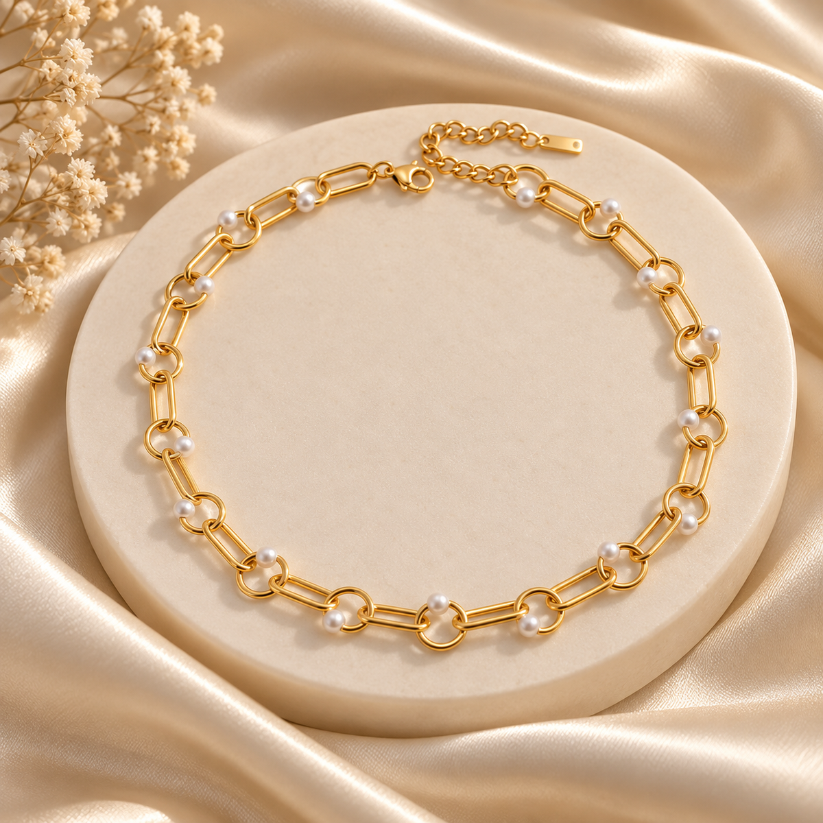 Perlée – Collier en acier inoxydable