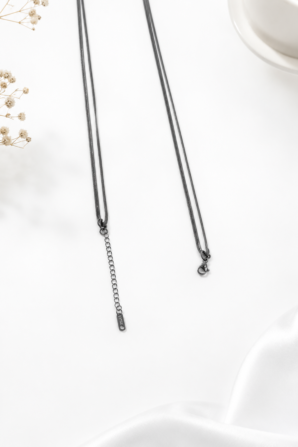 Collier double chaîne doré