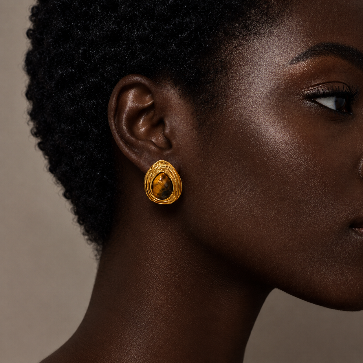 Boucles d'oreilles Œil du Tigre