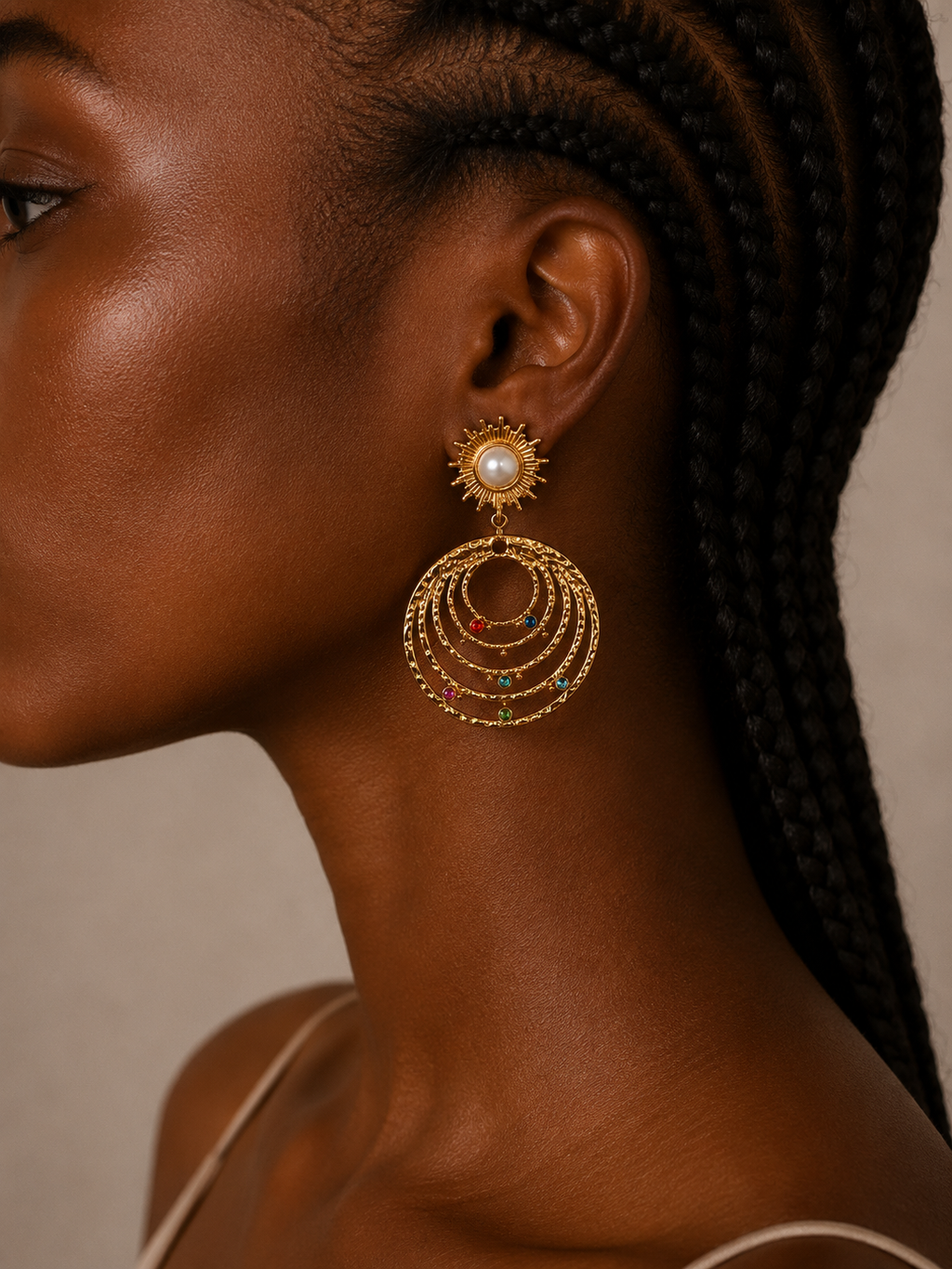 Boucles d'oreilles Cercles Unis