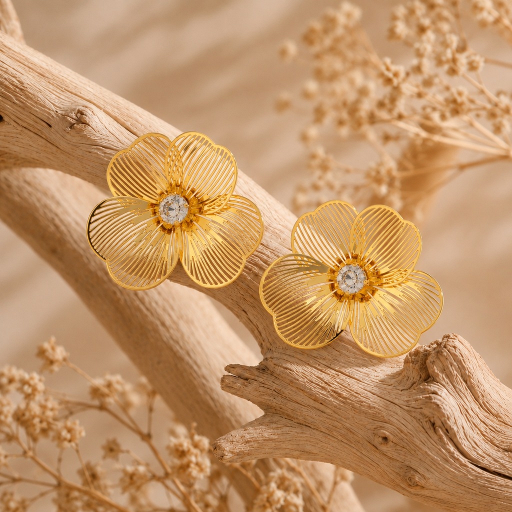Boucles Fleur Ajourée