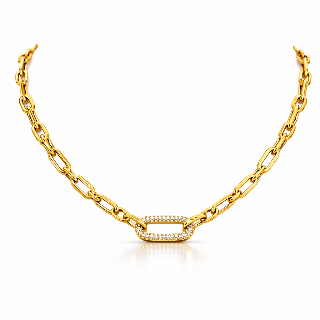 Collier Chaîne Dorée – Élégance Contemporaine