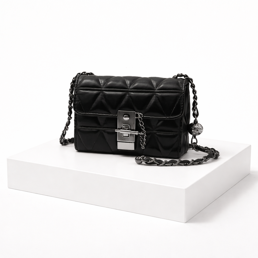 Sac Noir Matelassé