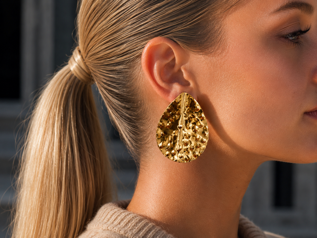 Boucles d'oreilles Martelé