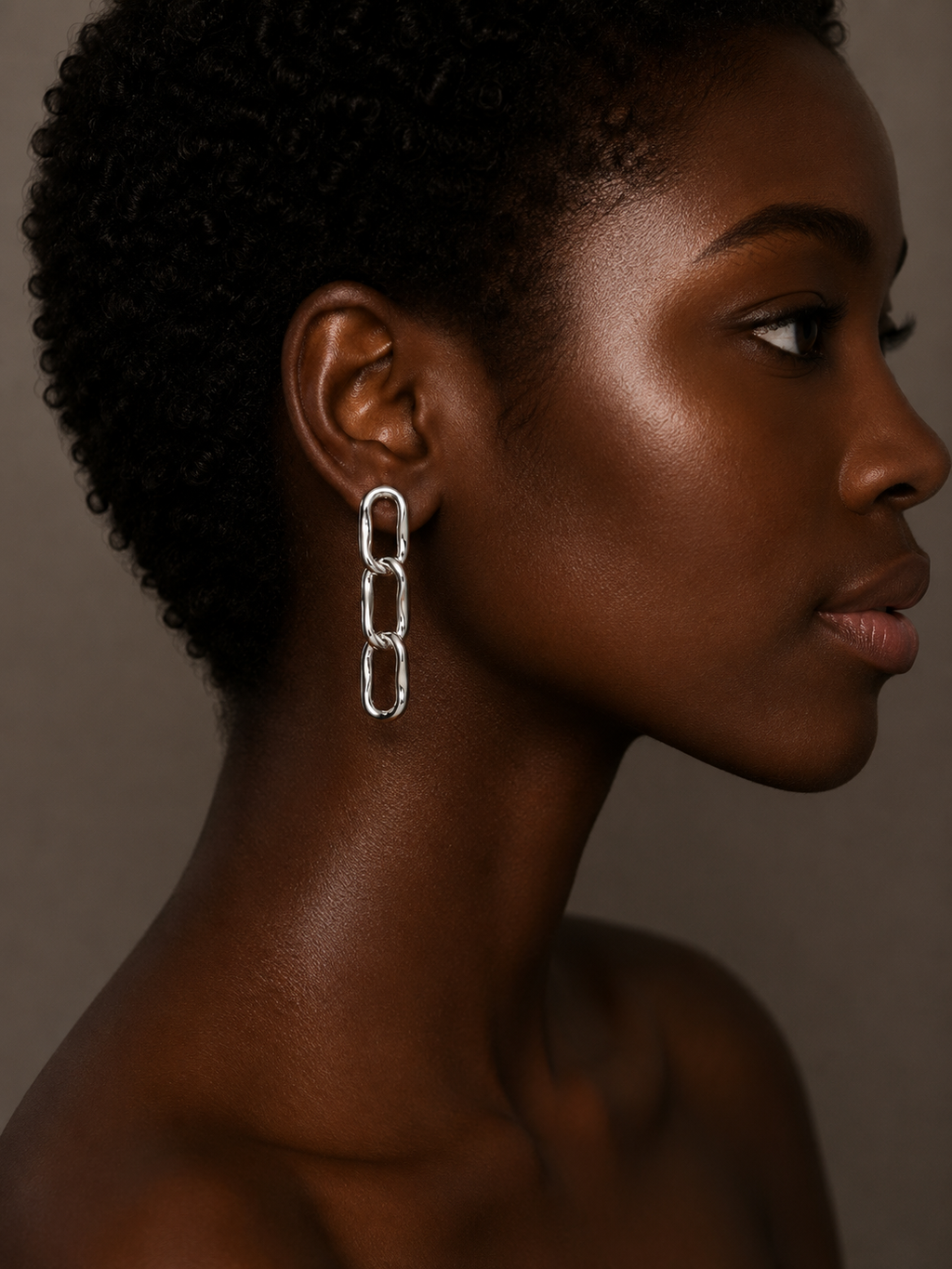 Boucles Perle argentée