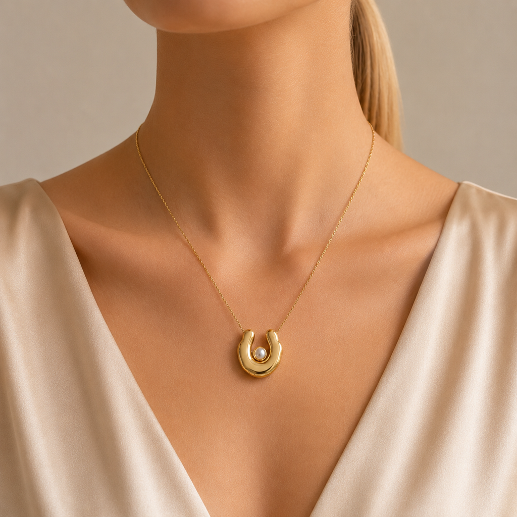 Collier Etreinte Perle