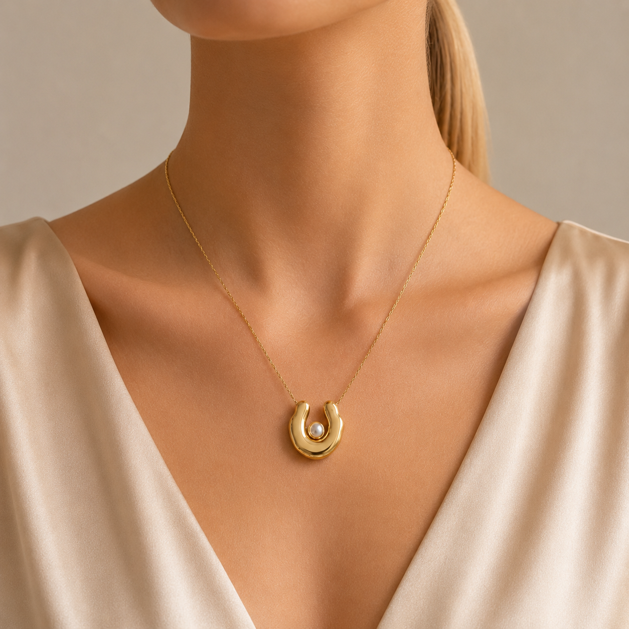 Collier Etreinte Perle