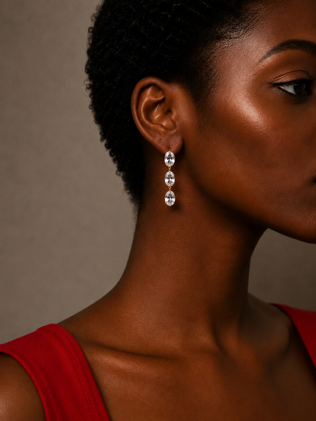 Boucles Cascade Ovale Courte