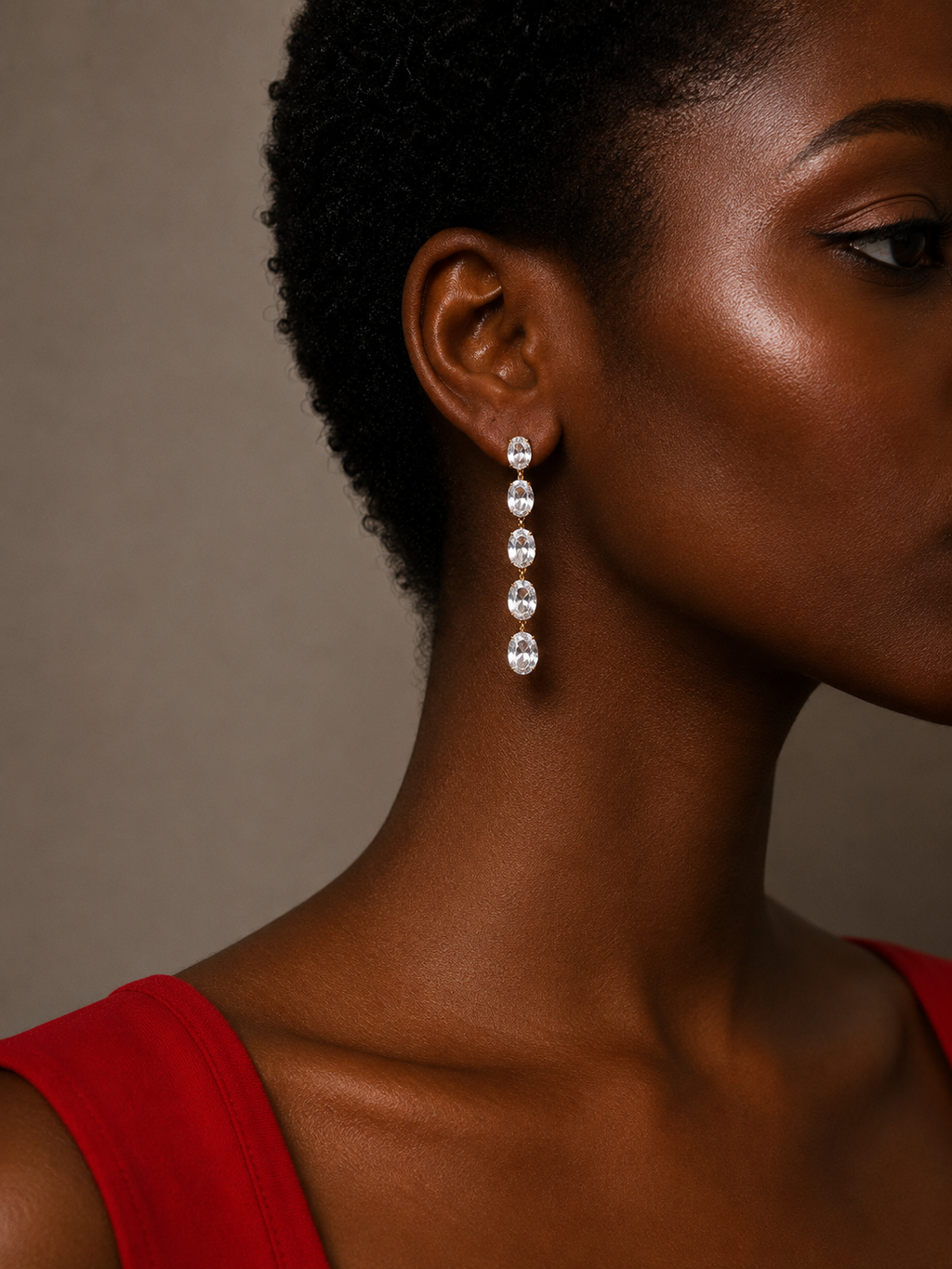 Boucles Cascade Ovale 5 Zircon